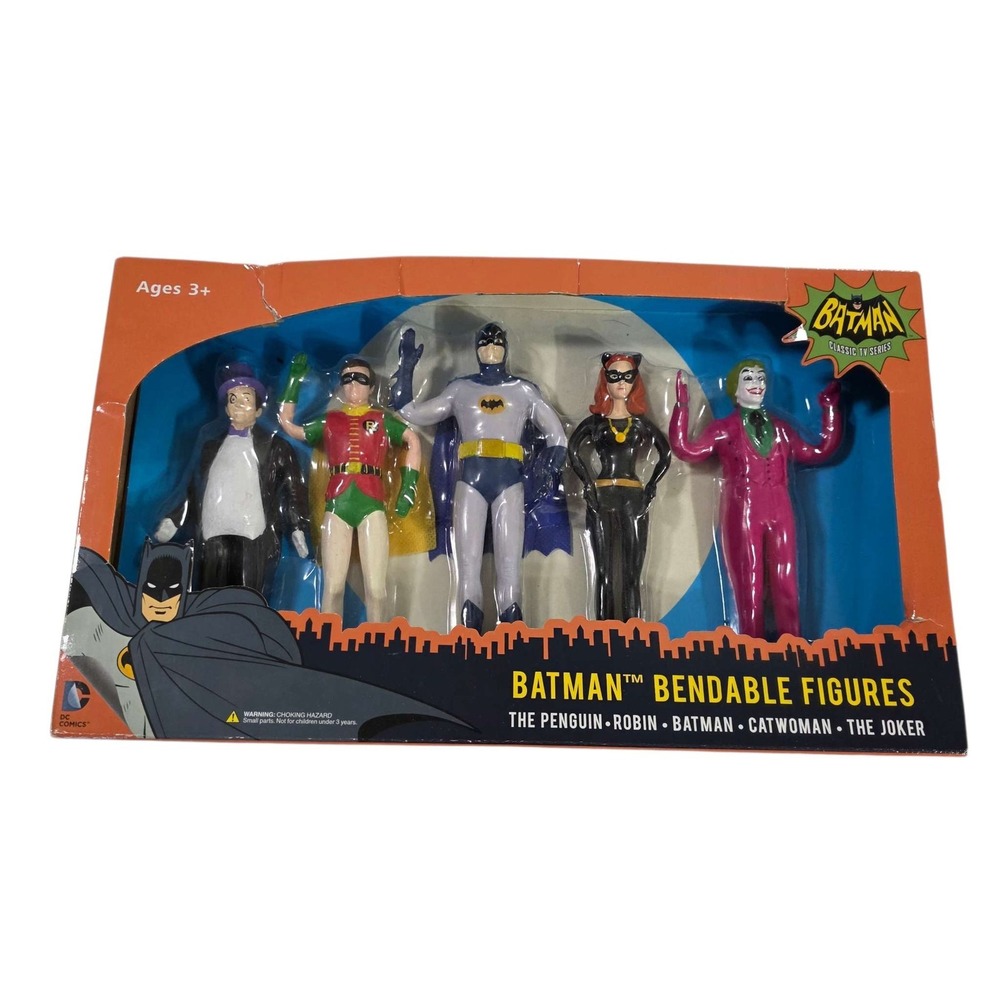 NIB Batman Bendable Figures The Penguin‎ Robin Batman Catwoman Joker Classic TV